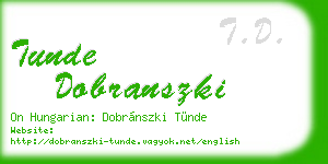 tunde dobranszki business card